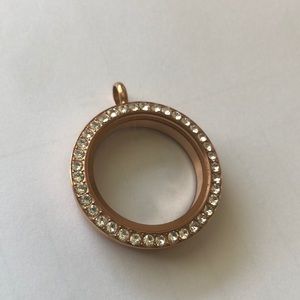 Origami owl - rose gold locket